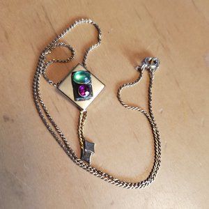 15" Choker Gold Tone Fine Chain Necklace Tassel